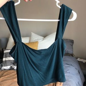 Free People Teal Crop top